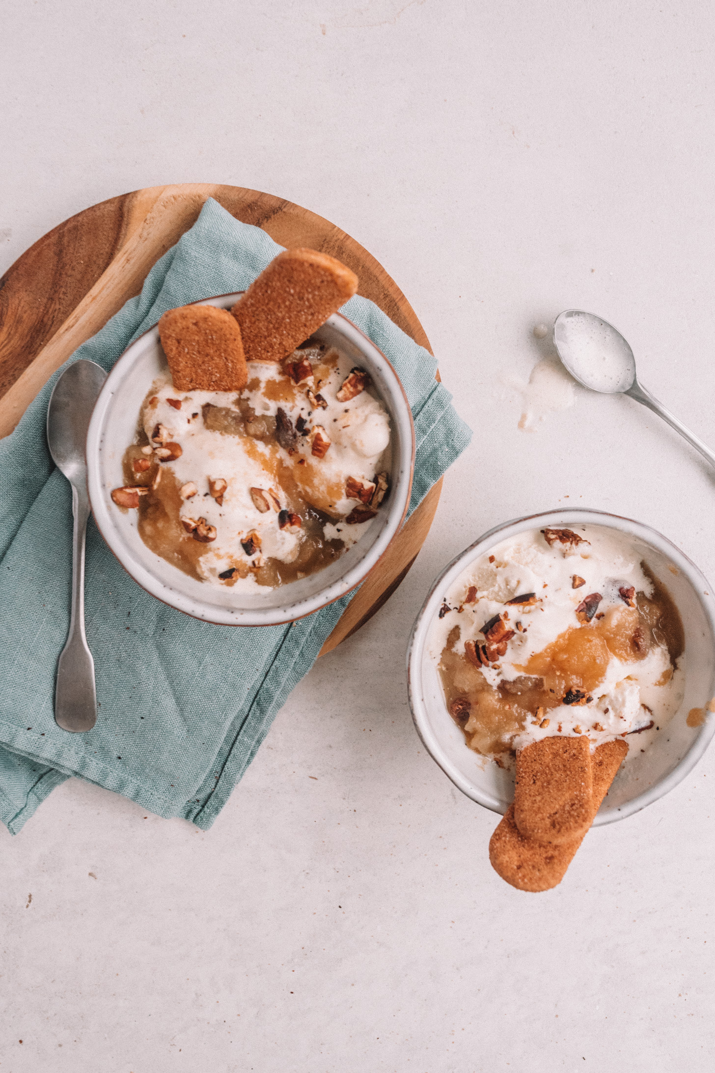 Appeltaart sundae ijsje